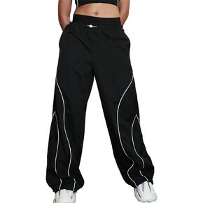 Zontroldy Cargo Pants Women Parachute Pants Y2K Baggy Casual High Waist Wide Leg Track Pants Streetwear