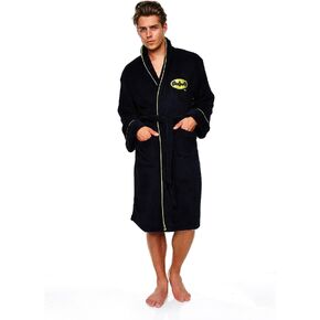 Batman Adult Fleece Bath Robe, Black, One Size in Saudi Arabia