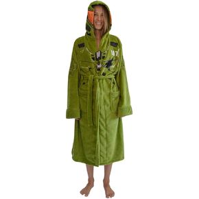 Halo Infinite Master Chief Hooded Bathrobe for Men And Women | Soft Plush Spa Robe | Lightweight Fleece Housecoat With Belted Tie | One Size Fits Most Adults in Kuwait