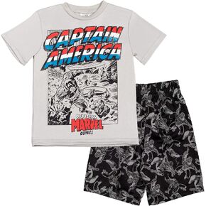 Marvel T-Shirt and Shorts Outfit Set Toddler to Big Kid Sizes (2T - 16)