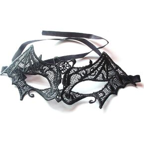 Reuglobal Black Multicolor Purple Pink Red Women Girls Ladies Masquerade Lace Eye Mask for Party in Kuwait