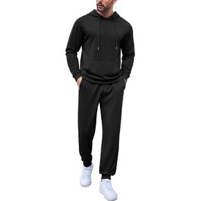 COOFANDY Men's Tracksuit 2 Pieces Long Sleeve Sets Casual Hooded Sweatsuits Jogging Suits in Saudi Arabia