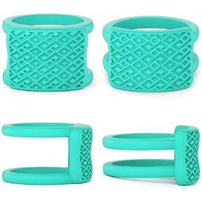 2PCS Ring Protectors for Working Out - Wedding Band and Engagement Ring Cover for Gym - Silicone Ring Guard - Rubber Ring Protector by RINFIT - Set of two: 4mm and 9mm