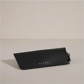 Aesthetic Soft Glasses Case, Slim Travel Pouch for Sunglasses Eyeglass Reading Glass, Black, Set of 2