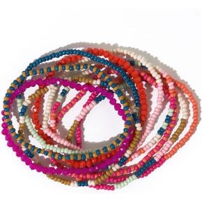 INK + ALLOY Sage Beaded 10 Strand Stretch Stackable Boho Mix and Match Bracelets Handmade Jewelry for the Modern Bohemian in Saudi Arabia