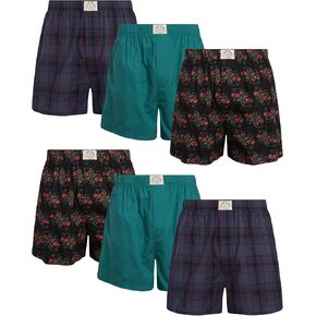 Lucky Brand Men's Underwear - Classic Woven Boxers with Functional Fly (6 Pack) in Saudi Arabia