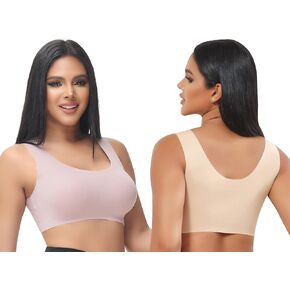 SANQIANG حمالات صدر بدون خياطة للنساء حمالة صدر لاسلكية بتصميم خفيف بدون سلك داخلي حمالات صدر رياضية منخفضة التأثير مريحة حمالة صدر يومية in Kuwait