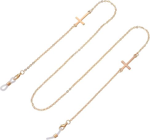 Kattepote 14K الذهب الصليب النظارات سلسلة المرأة النظارات الشمسية النظارات سلسلة الرقبة تعليق النظارات سلسلة خفيفة الوزن سلسلة النظارات للنساء الفتيات in Kuwait