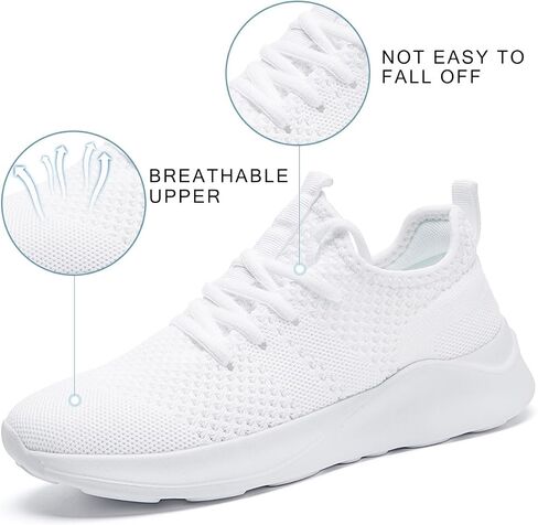 Women Walking Shoes Ladies Running Sneakers Breathable Mesh Sports Shoes Casual Lightweight Gym Lace up Sneakers Fitness Athletic Slip On Comfortable in Saudi Arabia