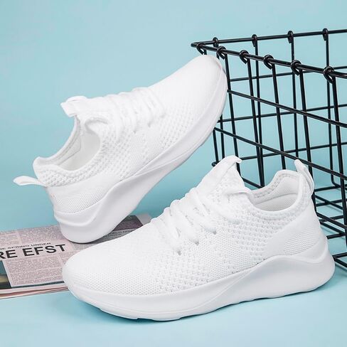 Women Walking Shoes Ladies Running Sneakers Breathable Mesh Sports Shoes Casual Lightweight Gym Lace up Sneakers Fitness Athletic Slip On Comfortable in Saudi Arabia