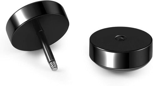 PiercingJ 6 أزواج من الأقراط ذات المقاييس الصناعية أقراط سوداء على شكل جمجمة قوطية 18 جرام من الفولاذ المقاوم للصدأ 00 جرام الغشاش سدادات أذن وهمية وهمي نفق ثقب الحديد مسمار المسمار القرط in Kuwait