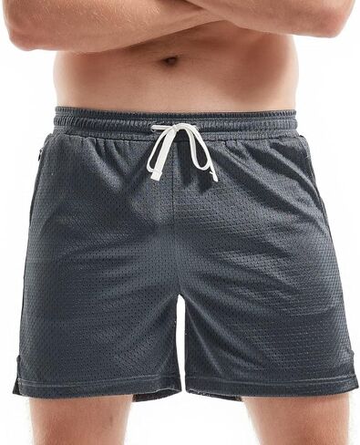 AIMPACT شورت رياضي رجالي قابل للتنفس بطبقة مزدوجة من القماش مقاس 6 بوصات ملابس رياضية لكرة السلة in Kuwait