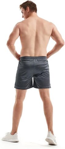 AIMPACT شورت رياضي رجالي قابل للتنفس بطبقة مزدوجة من القماش مقاس 6 بوصات ملابس رياضية لكرة السلة in Kuwait