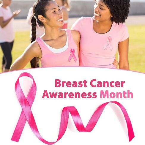 Yunlly 450 Pieces Pink Ribbons Satin Pins Breast Cancer Awareness Ribbon with Safety Pins for Women or Man Charity Public Social Event Public Supplies in Saudi Arabia
