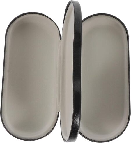 هيلفتي حافظة نظارات مزدوجة من جلد البولي يوريثين، صندوق منظم للنظارات، حافظة نظارات شمسية، حافظة نظارات مزدوجة الاستخدام، حافظة نظارات محمولة (اسود) in Kuwait