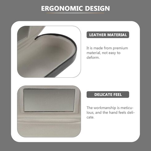 هيلفتي حافظة نظارات مزدوجة من جلد البولي يوريثين، صندوق منظم للنظارات، حافظة نظارات شمسية، حافظة نظارات مزدوجة الاستخدام، حافظة نظارات محمولة (اسود) in Kuwait