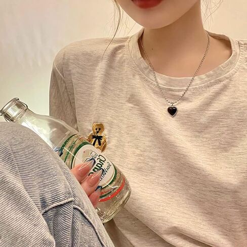 كورت سي بي مجموعة قلادات من واي 2 كيه بتصميم قلب متقاطع وفراشة ولؤلؤ بتصميم قوطي عتيق للنساء والفتيات، زنك، بدون احجار كريمة, الزنك, لا أحجار كريمة in Kuwait