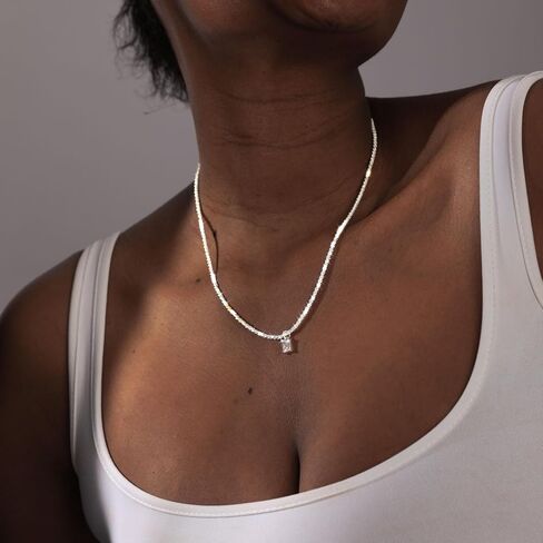 CAROVO Gold Necklace for Women,Dainty Gold Necklaces 14k Gold Plated Diamond Necklaces Cute CZ Solitaire Choker Necklaces for Women Simple Cubic Zirconia Pendant Necklace Trendy Jewelry Gifts in Kuwait