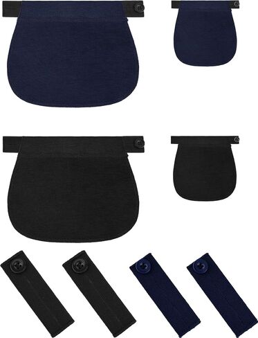 SATINIOR 8 Pieces Waist Extender Set, Maternity Pants Extender Adjustable Pant Button Extenders Elastic Waistband Extender for Men or Pregnancy Women, 2 Colors in Saudi Arabia