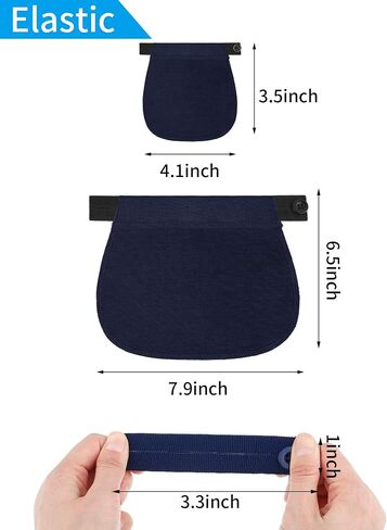 SATINIOR 8 Pieces Waist Extender Set, Maternity Pants Extender Adjustable Pant Button Extenders Elastic Waistband Extender for Men or Pregnancy Women, 2 Colors in Saudi Arabia