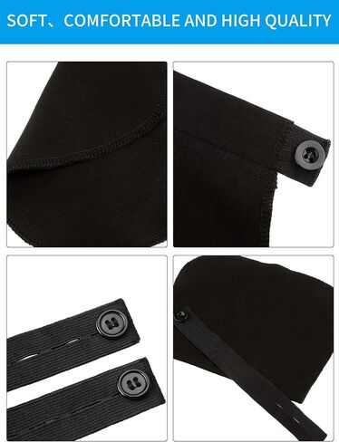 SATINIOR 8 Pieces Waist Extender Set, Maternity Pants Extender Adjustable Pant Button Extenders Elastic Waistband Extender for Men or Pregnancy Women, 2 Colors in Saudi Arabia