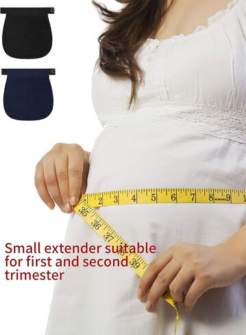 SATINIOR 8 Pieces Waist Extender Set, Maternity Pants Extender Adjustable Pant Button Extenders Elastic Waistband Extender for Men or Pregnancy Women, 2 Colors in Saudi Arabia