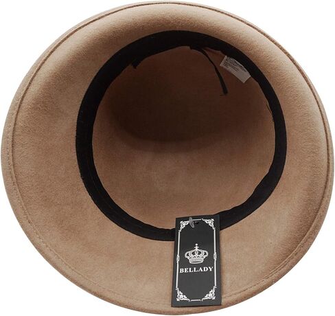 Bellady Women's Elegant Flower Wool Cloche Bucket Bowler Hat in Kuwait