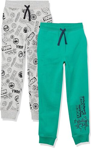 Amazon Essentials Disney | Marvel | Star Wars Boys and Toddlers' Fleece Jogger Sweatpants, Pack of 2 in Saudi Arabia