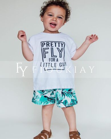 fioukiay Toddler Boy Summer Clothes Outfits Little Kids Short Sleeve Funny Letter Print T-Shirt Camo Shorts Clothing Set in Saudi Arabia