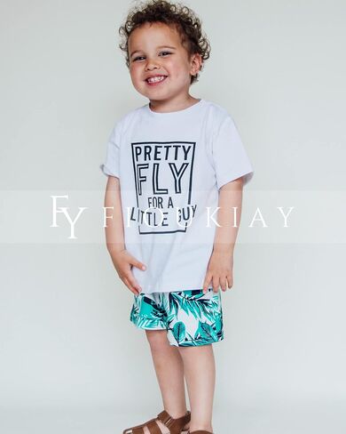 fioukiay Toddler Boy Summer Clothes Outfits Little Kids Short Sleeve Funny Letter Print T-Shirt Camo Shorts Clothing Set in Saudi Arabia