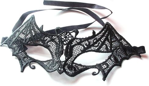 Reuglobal Black Multicolor Purple Pink Red Women Girls Ladies Masquerade Lace Eye Mask for Party in Kuwait