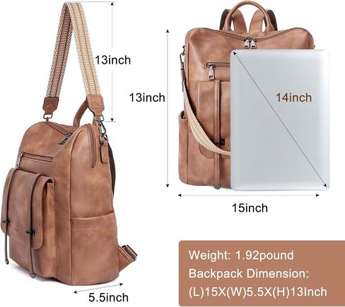 CLUCI Backpack Purse for Women Leather Backpack Purse Travel Fashion Convertible Designer Ladies Shoulder Bags in Saudi Arabia