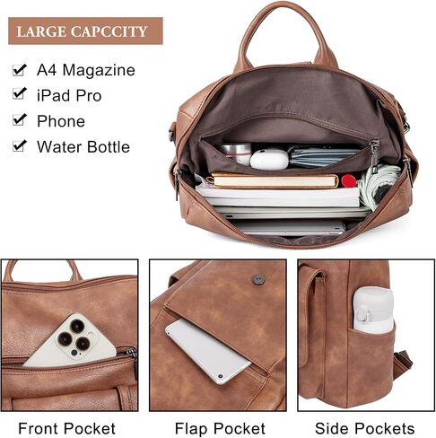 CLUCI Backpack Purse for Women Leather Backpack Purse Travel Fashion Convertible Designer Ladies Shoulder Bags in Saudi Arabia