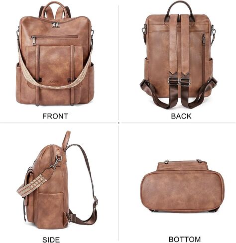 CLUCI Backpack Purse for Women Leather Backpack Purse Travel Fashion Convertible Designer Ladies Shoulder Bags in Saudi Arabia