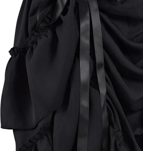 Cacycasa Womens Steampunk Victorian Cosplay Costume High-Low Show Skirt in Kuwait