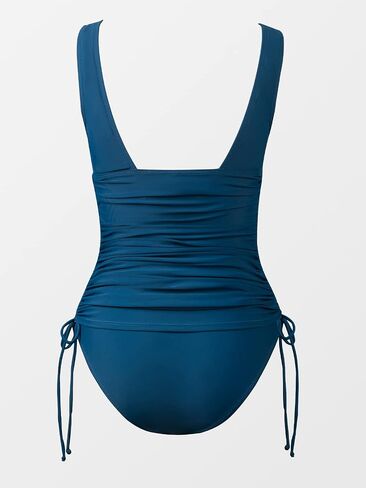 CUPSHE Women Tankini Set Two Piece Swimsuit V Neck Drawstring Sides Ruched Wide Straps in Saudi Arabia