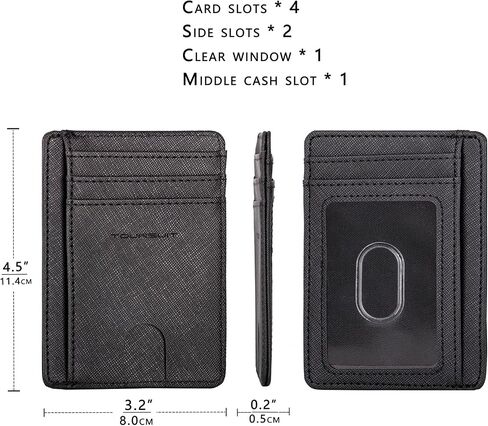 TOURSUIT Travel Minimalist Slim Front Pocket Wallet for Men Women, RFID Blocking Credit Card Holder Case (Rose Red) in Kuwait