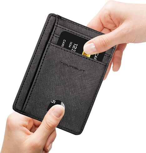 TOURSUIT Travel Minimalist Slim Front Pocket Wallet for Men Women, RFID Blocking Credit Card Holder Case (Rose Red) in Kuwait