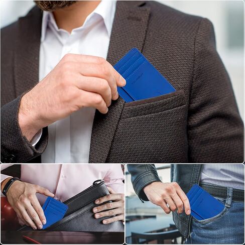 محفظة جيب أمامي رفيعة للسفر من TOURSUIT للرجال والنساء، حافظة حامل بطاقات الائتمان RFID (أحمر وردي) in Kuwait