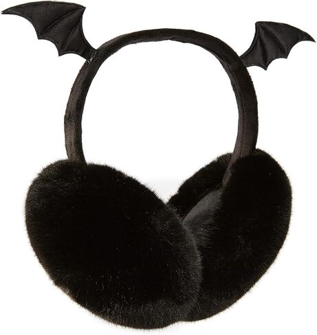 Lenwuynyo Little Devil Bat Earmuffs Cute Creative Warm Ear Warmer Furry Winter Outdoor EarMuffs Foldable Ear Warmer Halloween Dress Up in Saudi Arabia