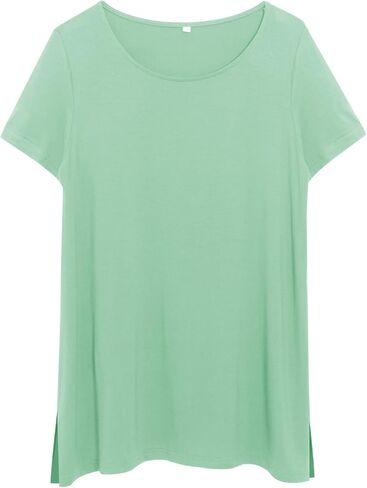 Women's Maternity Shirts Short Sleeve Split Hem Pregnancy Tops Clothes in Saudi Arabia