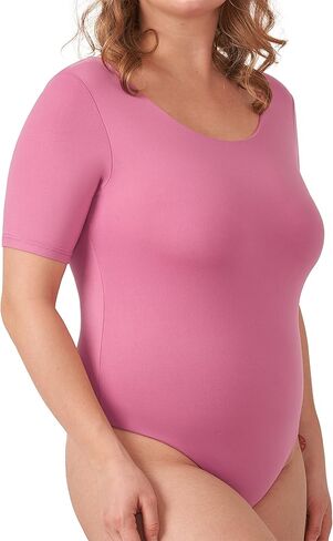 POSHDIVAH المرأة الأمومة ارتداءها مغرفة الرقبة قصيرة الأكمام تي شيرت قمم بذلة لينة الحمل ملابس داخلية رومبير in Kuwait