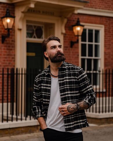 Forge & Foundry Men's Adjustable Black Braided Leather Bracelet | Drapers | Matte Black Stainless Steel Slider | Refined Hand-Crafted Jewelry, Designed by Jewelers, Forged for Men in Kuwait