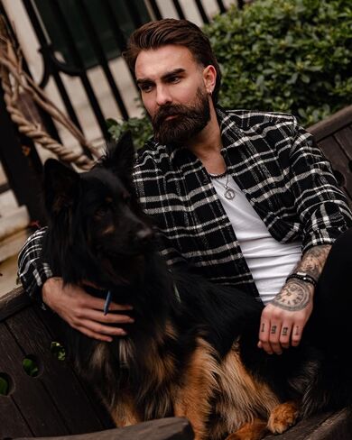 Forge & Foundry Men's Adjustable Black Braided Leather Bracelet | Drapers | Matte Black Stainless Steel Slider | Refined Hand-Crafted Jewelry, Designed by Jewelers, Forged for Men in Kuwait