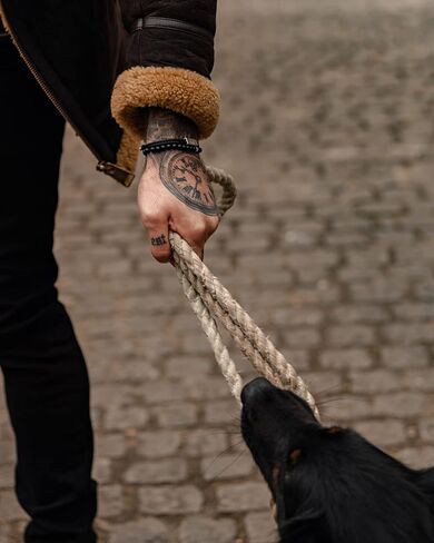 Forge & Foundry Men's Adjustable Black Braided Leather Bracelet | Drapers | Matte Black Stainless Steel Slider | Refined Hand-Crafted Jewelry, Designed by Jewelers, Forged for Men in Kuwait