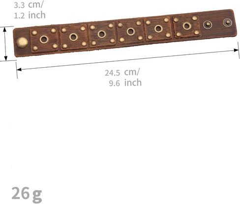 Jeilwiy Punk Leather Wristbands for Men Bracelets Handmade Wide Cuff Bangle Braided Jewelry Black Brown Adjustable - Teen Girls Boys Punk Father's Gifts in Saudi Arabia