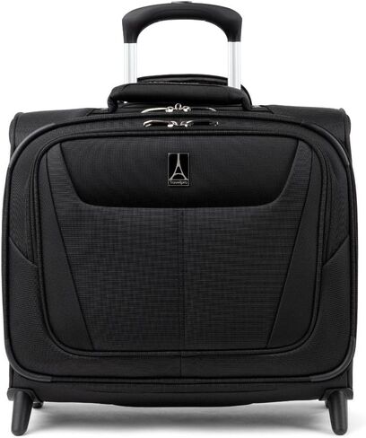 حقيبة Travelpro Maxlite 5 خفيفة الوزن ذات جوانب ناعمة وقابلة للطي تحت المقعد بعجلتين، للرجال والنساء، أسود، 40.64 سم in Kuwait