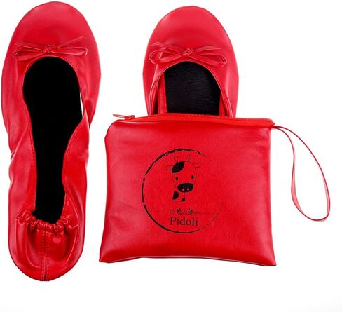 Ballet Flats Shoes -Women's Foldable Portable Travel Roll Up Shoes with Pouch in Kuwait