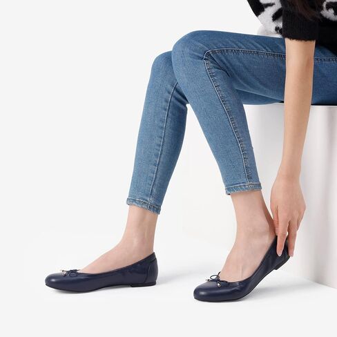 DREAM PAIRS للنساء باليه مريح بدون كعب فستان مستدير قابل للطي ناعم كاجوال سهل الارتداء للعمل حذاء مسطح مع فيونكة in Saudi Arabia