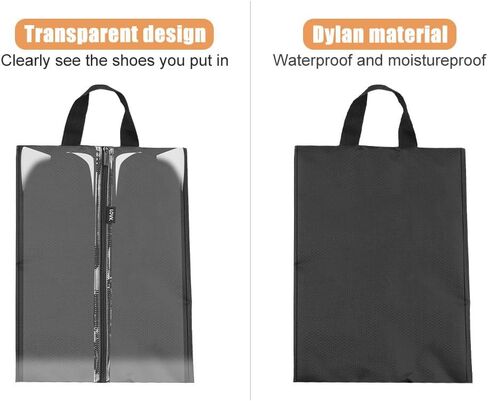 LOVK Shoe Bags for Travel, 4 PCS X-Large Travel Accessories Shoe Bags Transparent Waterproof Nylon Packing Cubes Luggage Organizer with Zipper for Men Women Kids,Toiletry,Gym,Laundry in Saudi Arabia
